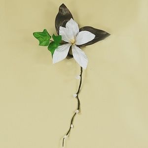 White Lily & Ivy Taper Candle Ring Climber #R225W (NWT) #3